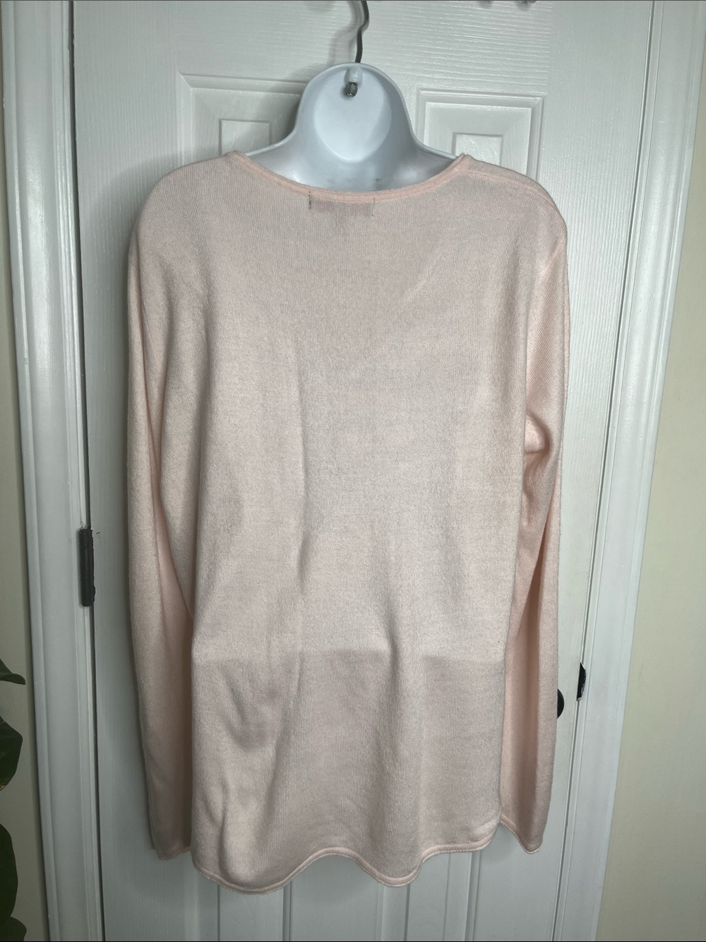 Pale Pink Marled Sweater Slouchy Oversized Size XL - Picture 3 of 8